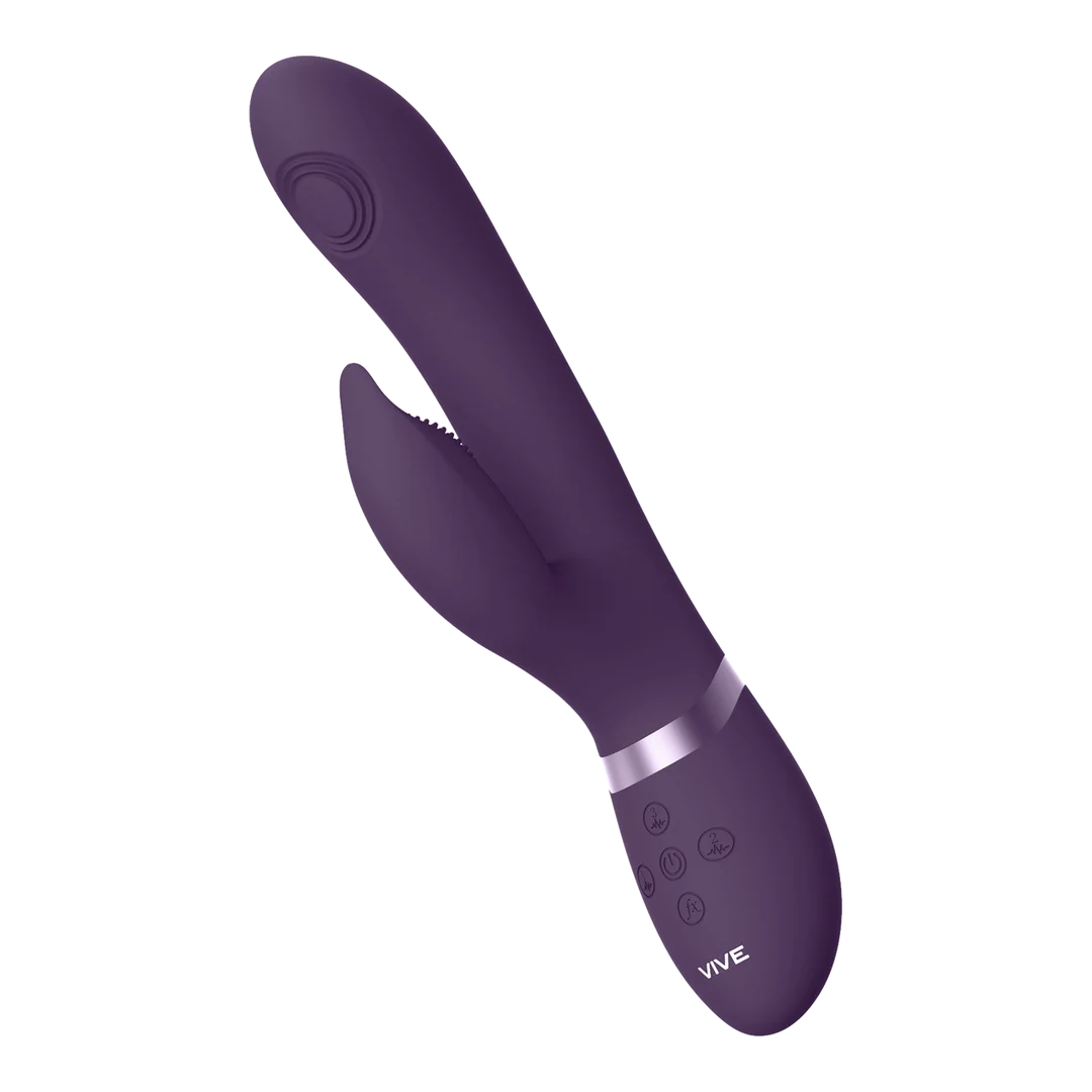 Stimulateur rabbit avec stimulation par ondes pulsées du point G et du clitoris – VIVE Paars VIVE by Shots – Image 11