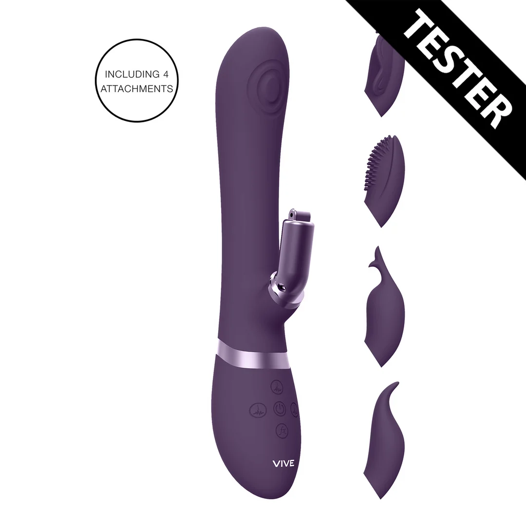VIVE031PURTEST_1_1 Vibromasseur rabbit – Pulse Wave stimulation du point G et du clitoris – VIVE Etsu violet VIVE by Shots – Image 1
