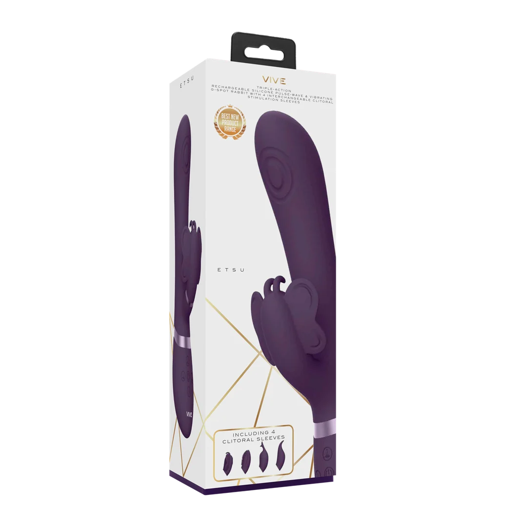 Vibromasseur rabbit – Pulse Wave stimulation du point G et du clitoris – VIVE Etsu violet VIVE by Shots – Image 8