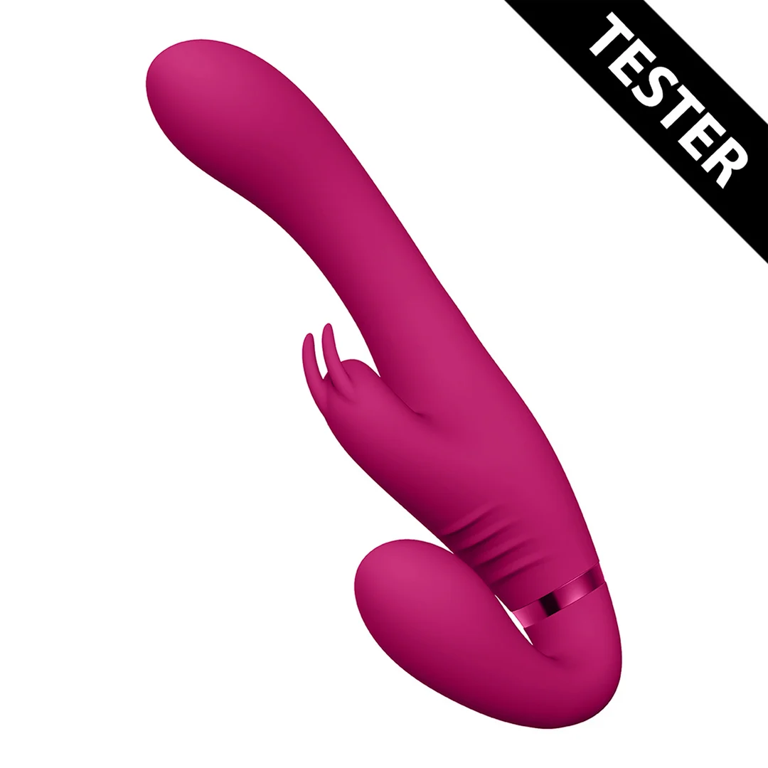 Vibromasseur strapless – stimulation à deux pour les couples – VIVE Suki, rose VIVE by Shots – Image 1