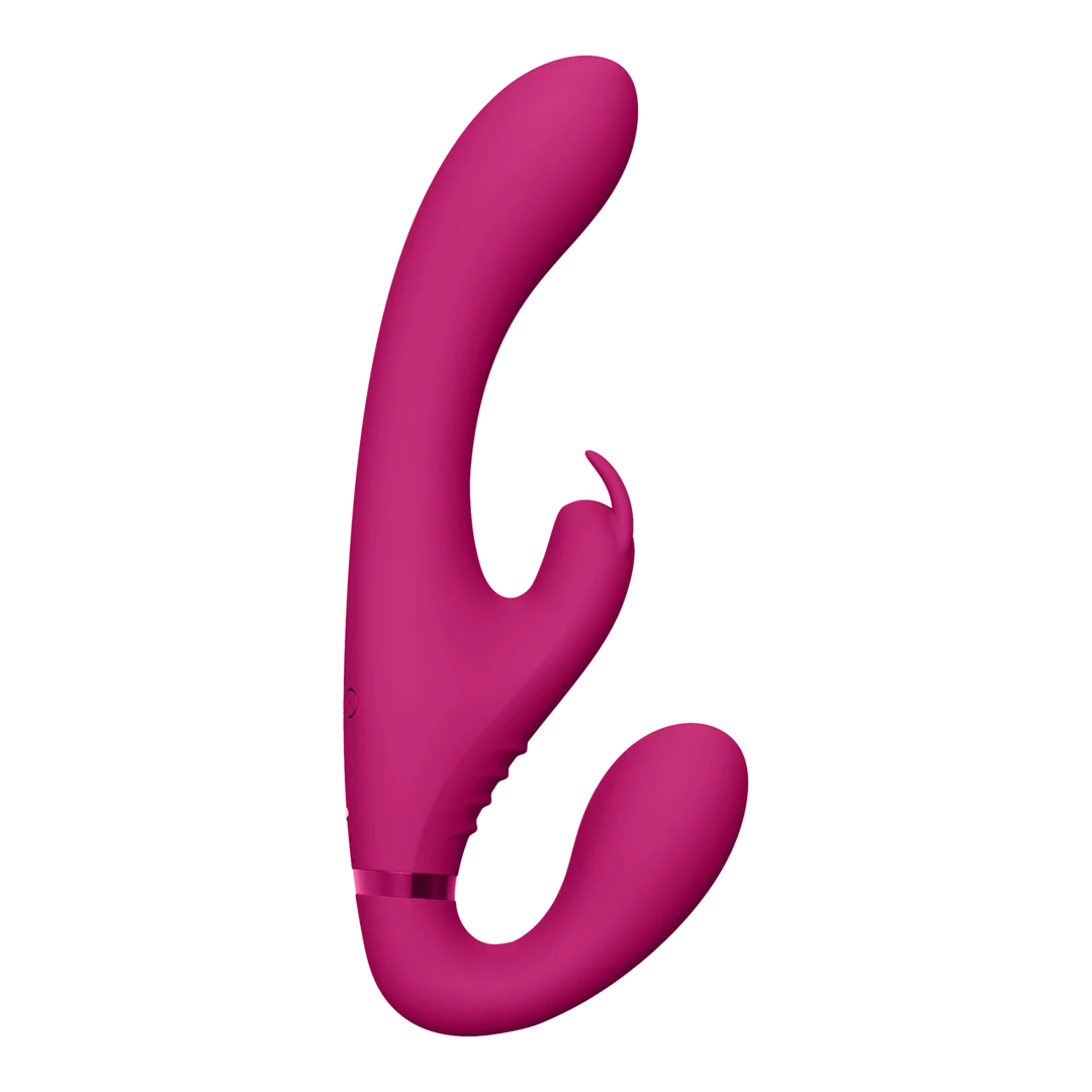 Vibromasseur strapless – stimulation à deux pour les couples – VIVE Suki, rose VIVE by Shots – Image 4