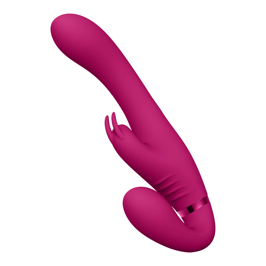 Vibromasseur strapless – stimulation à deux pour les couples – VIVE Suki, rose VIVE by Shots – Image 5