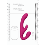Vibromasseur strapless – stimulation à deux pour les couples – VIVE Suki, rose VIVE by Shots – Image 7