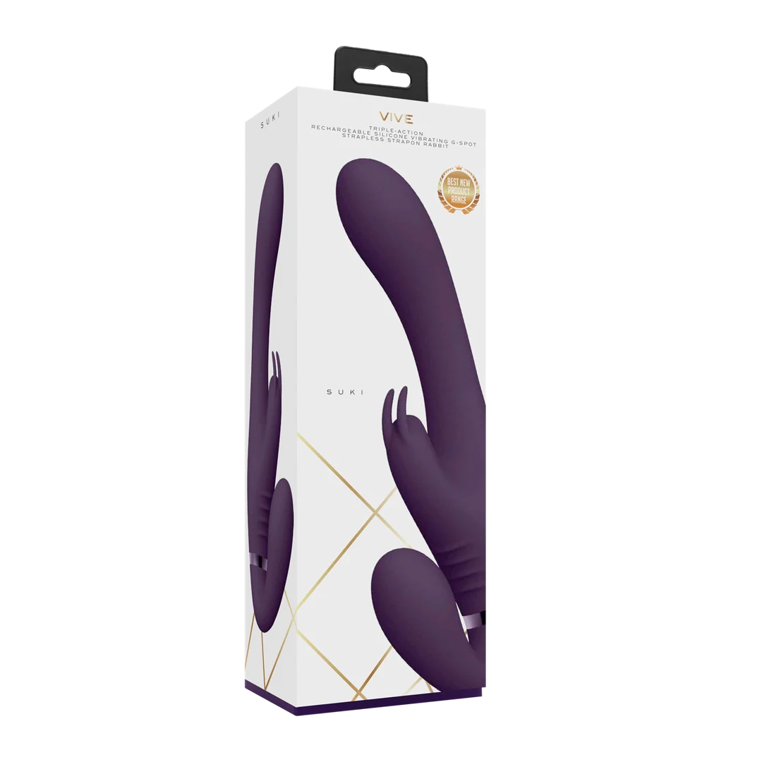 Vibromasseur strapless – stimulation à deux pour les couples – VIVE Suki, rose VIVE by Shots – Image 8