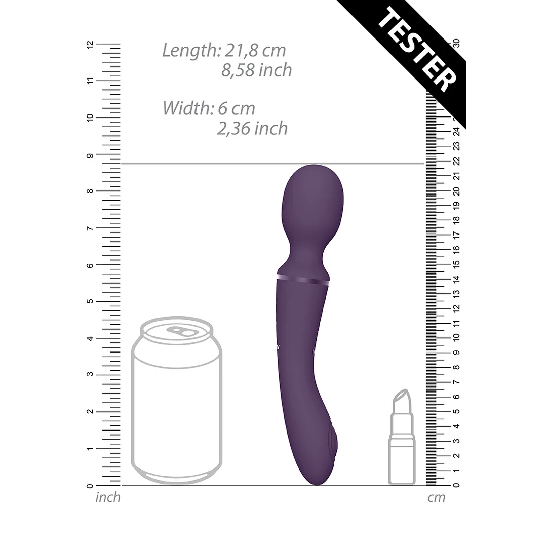 Vibromasseur wand à double moteur et 10 modes, VIVE by Shots, violet VIVE by Shots – Image 1