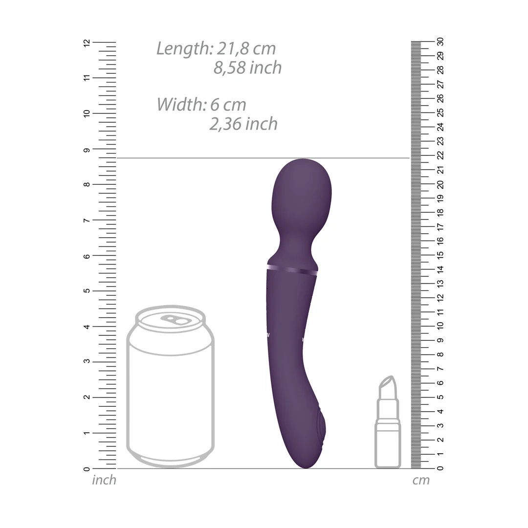 Vibromasseur wand à double moteur et 10 modes, VIVE by Shots, violet VIVE by Shots – Image 14