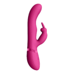 Vibromasseur rabbit à double onde pulsée avec bouton climax – VIVE by Shots, rose VIVE by Shots – Image 9