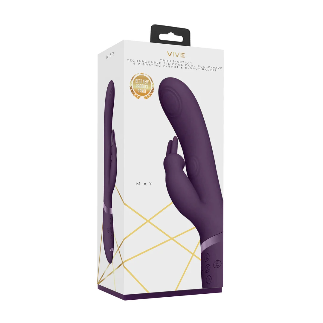 Vibromasseur rabbit à double onde pulsée avec bouton climax – VIVE by Shots, rose VIVE by Shots – Image 12