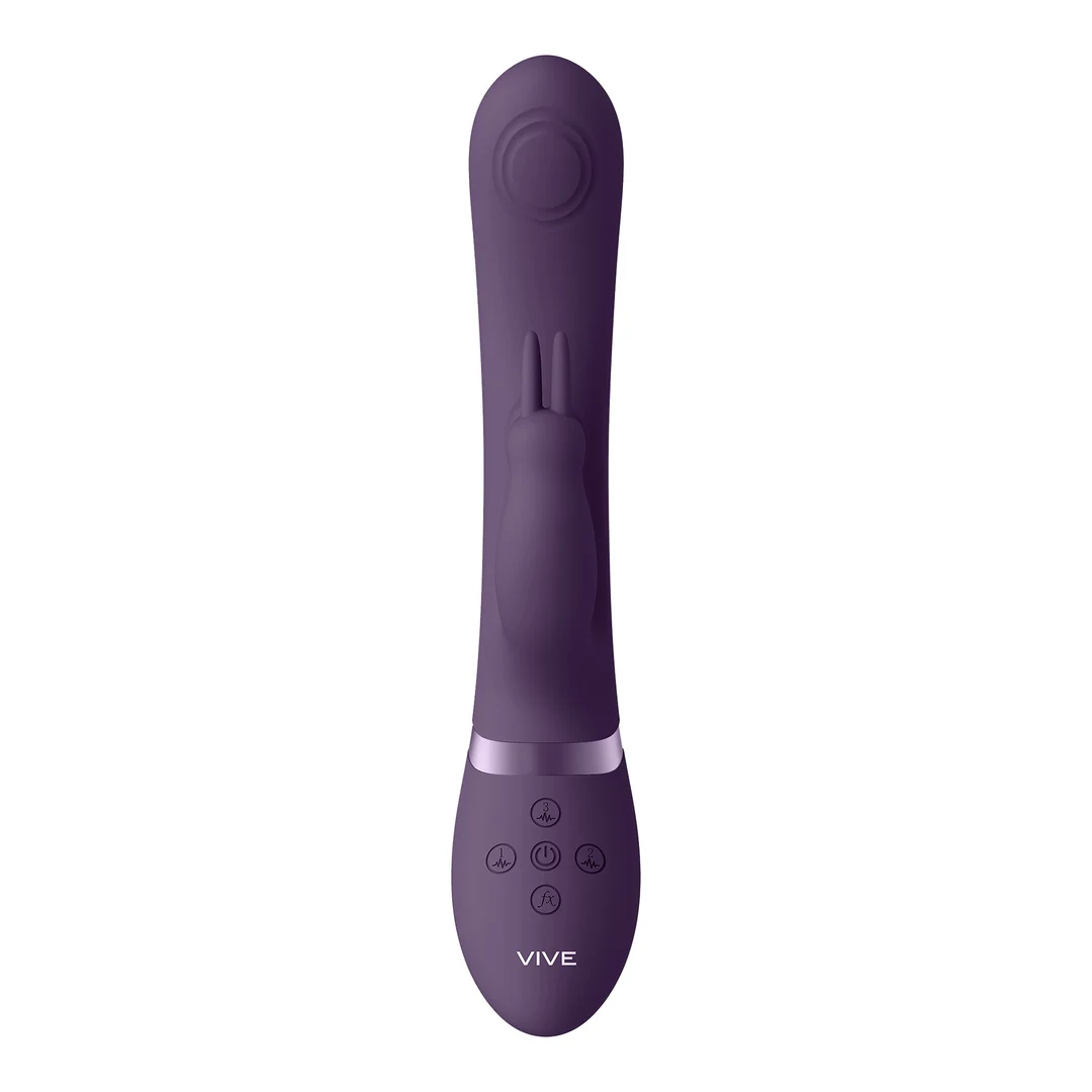 Vibromasseur rabbit à double onde pulsée avec bouton climax – VIVE by Shots, rose VIVE by Shots – Image 14