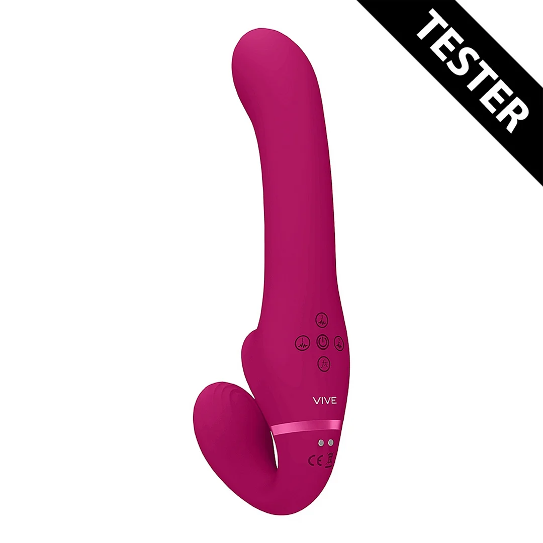 VIVE047PNKTEST_1_2 Vibromasseur sans harnais – 10 modes et stimulation par pression d’air – VIVE VIVE by Shots VIVE by Shots – Image 1
