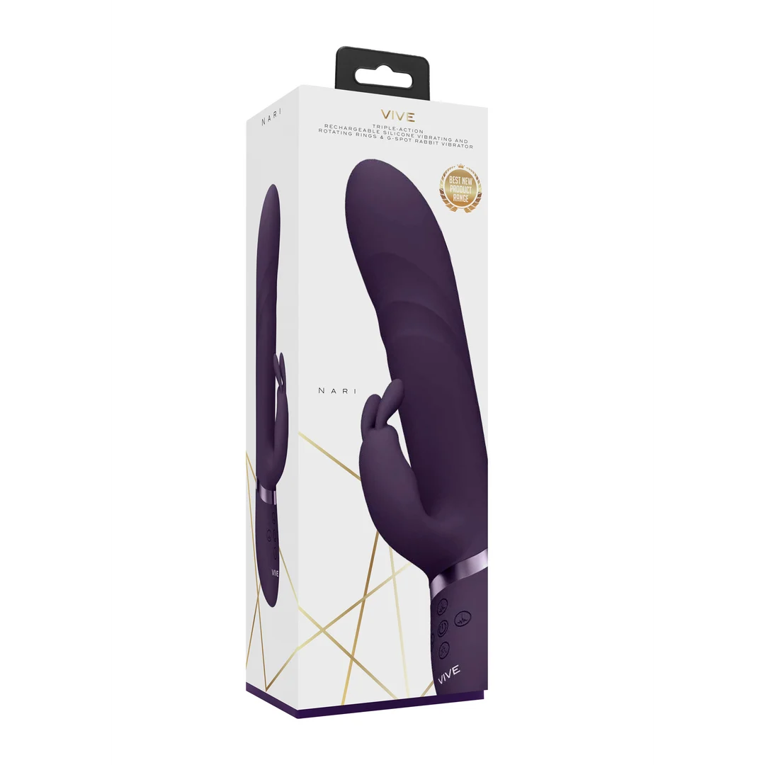 Vibromasseur rabbit avec embout vibrant et perles rotatives, VIVE by Shots, rose VIVE by Shots – Image 8
