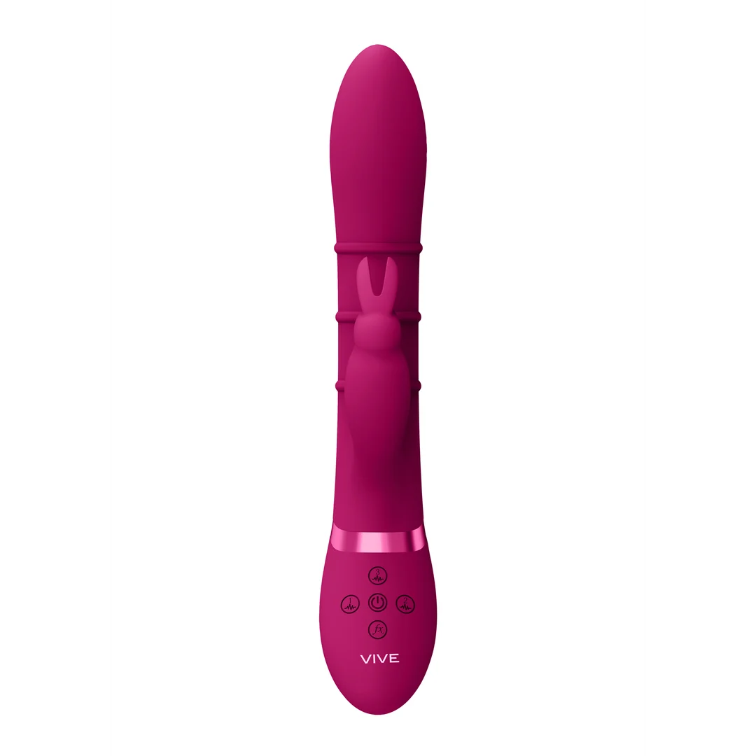 Vibromasseur rabbit – anneaux à mouvement de va et vient – VIVE violet VIVE by Shots – Image 5
