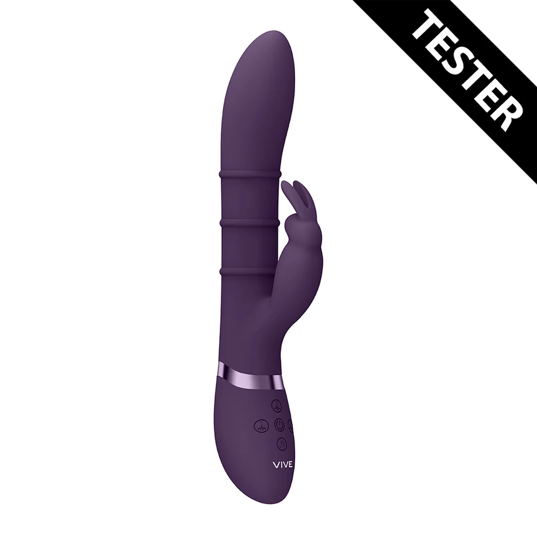 Vibromasseur rabbit – anneaux à mouvement de va et vient – VIVE violet VIVE by Shots – Image 1