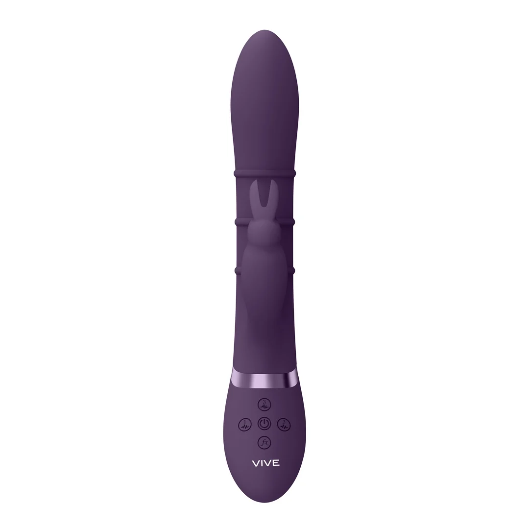 Vibromasseur rabbit – anneaux à mouvement de va et vient – VIVE violet VIVE by Shots – Image 10