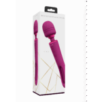 Vibromasseur wand à double extrémité avec langue frétillante et double moteur, VIVE, violet VIVE by Shots – Image 2