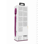 Vibromasseur wand à double extrémité avec langue frétillante et double moteur, VIVE, violet VIVE by Shots – Image 3