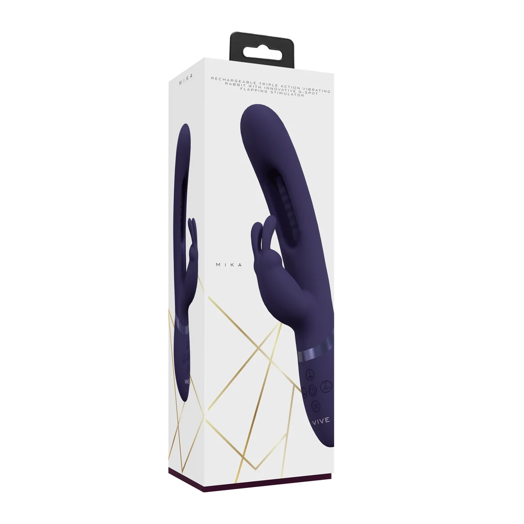 Vibromasseur rabbit à trois moteurs avec stimulateur du point G mobile – VIVE, rose, VIVE by Shots – Image 8