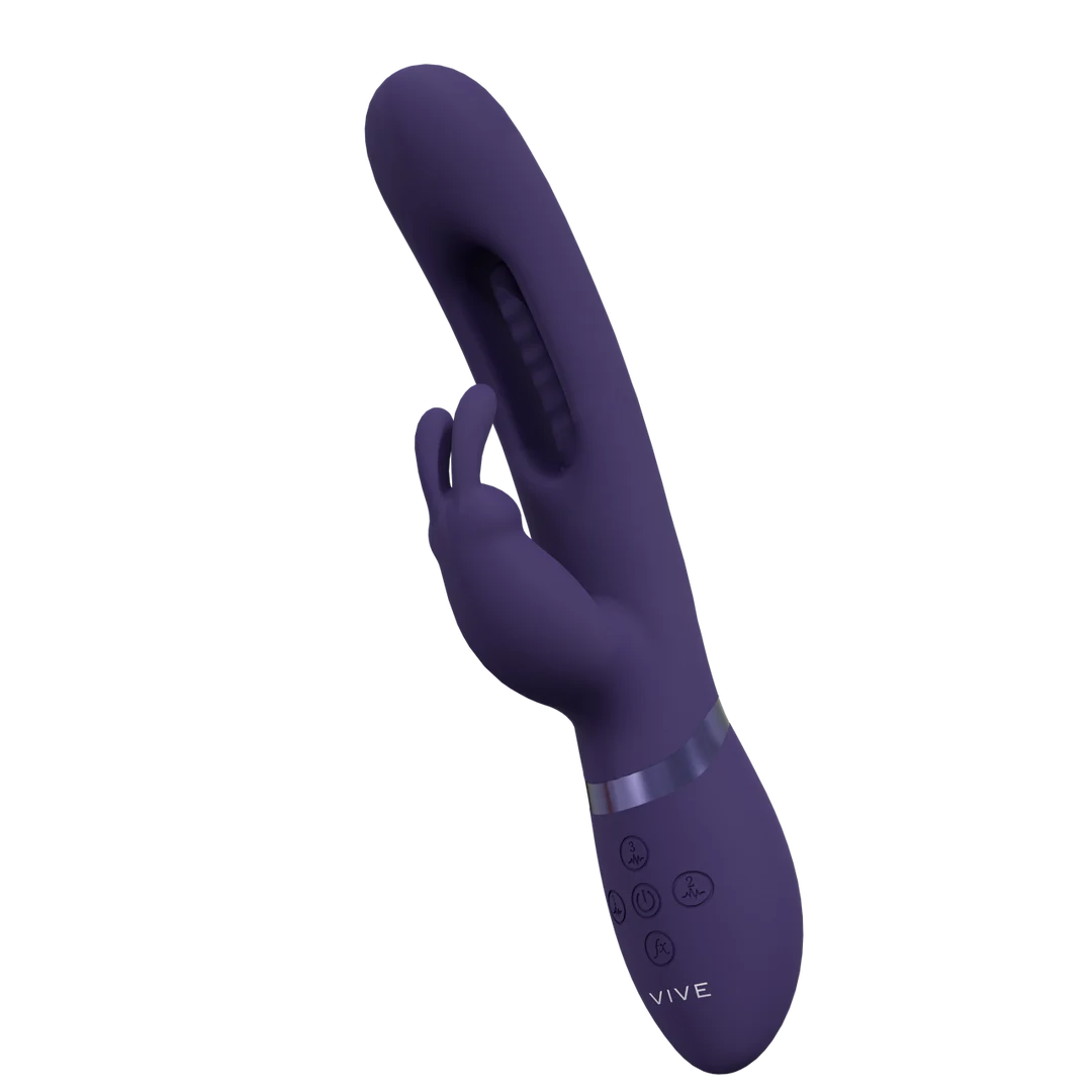 Vibromasseur rabbit à trois moteurs avec stimulateur du point G mobile – VIVE, rose, VIVE by Shots – Image 11