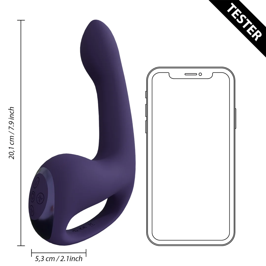Vibromasseur rabbit – triple moteur avec come hither et Pulse Wave – VIVE by Shots, violet VIVE by Shots – Image 5