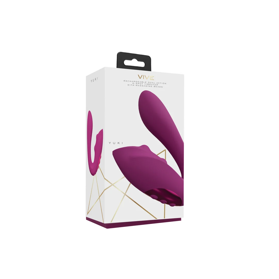 VIVE059PNK_1_1 Vibromasseur pour point G avec perles massantes, rose, VIVE by Shots – Image 1