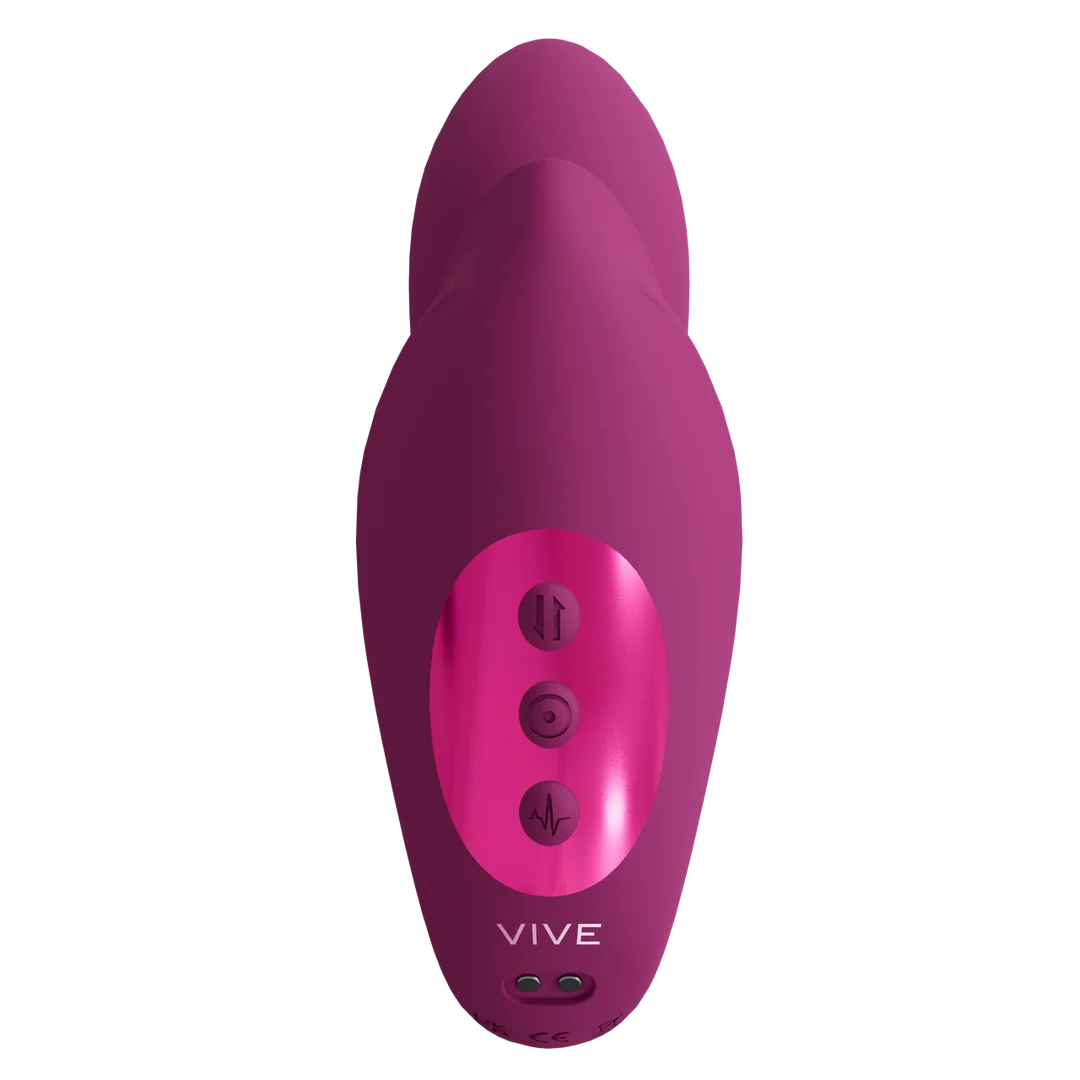 Vibromasseur pour point G avec perles massantes, rose, VIVE by Shots – Image 3
