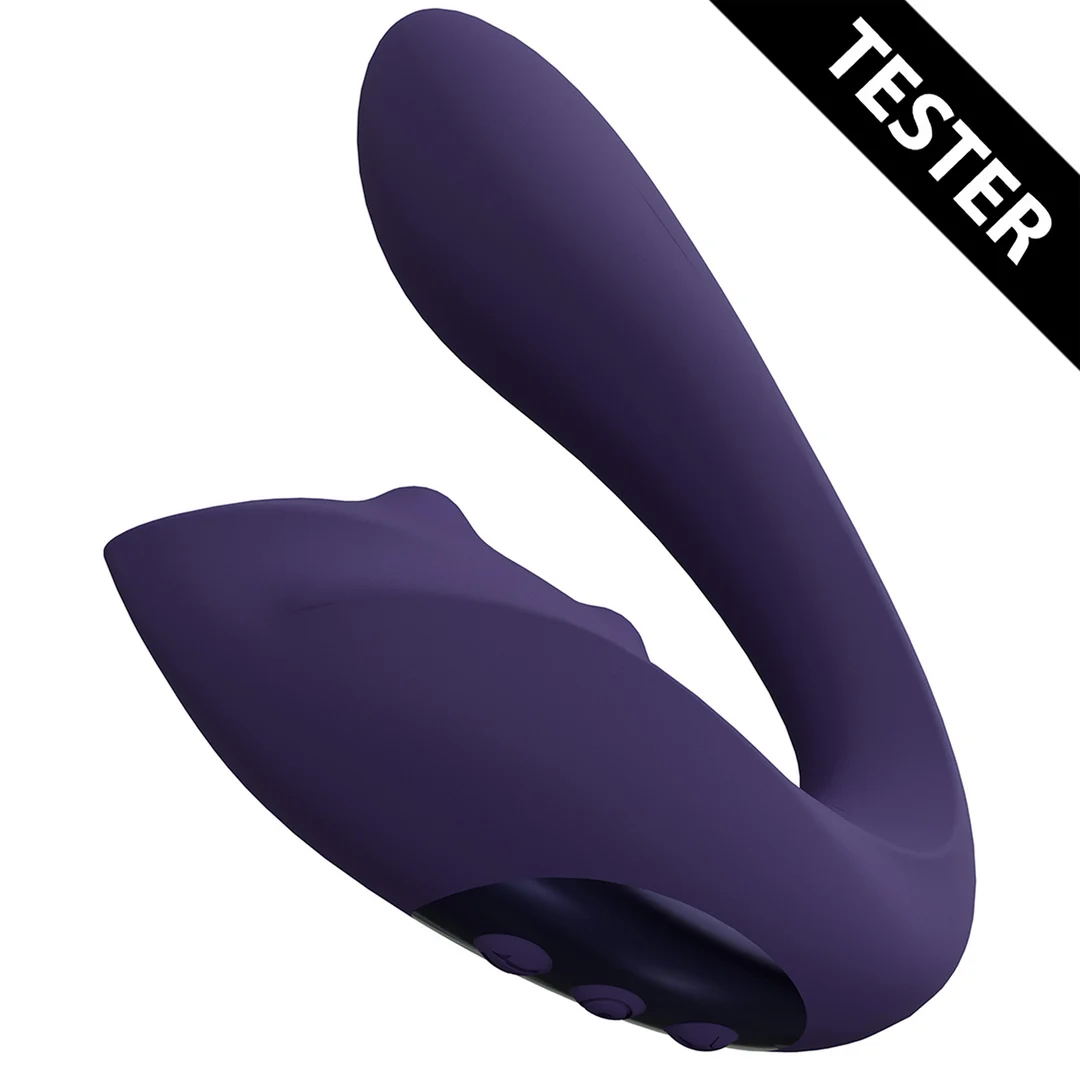 VIVE059PURTEST_1_1 Vibromasseur rabbit – double moteur et perles massantes – VIVE Yuki violet VIVE by Shots – Image 1