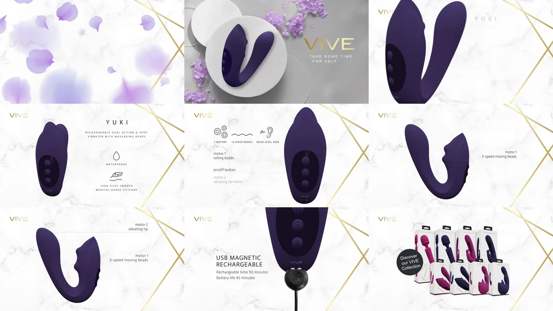 Vibromasseur pour point G avec perles massantes, rose, VIVE by Shots – Image 11