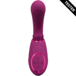 Vibromasseur pour le point G | trois moteurs avec ondes pulsées et brosses vibrantes | VIVE by Shots, rose – Image 2