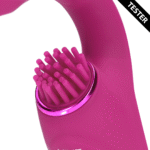 Vibromasseur pour le point G | trois moteurs avec ondes pulsées et brosses vibrantes | VIVE by Shots, rose – Image 5