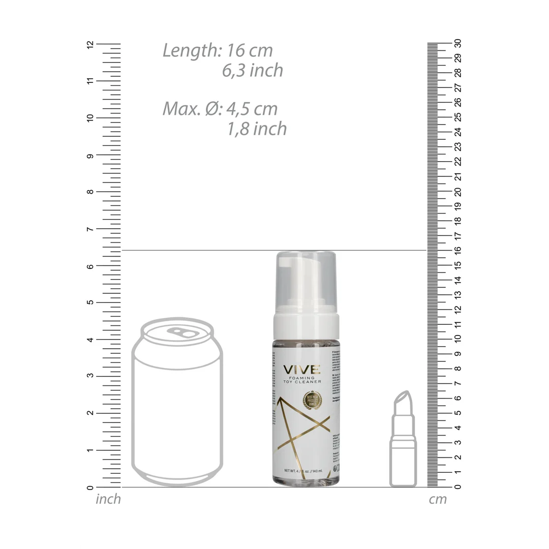 Nettoyant pour sextoys moussant pour jouets érotiques, mixte, VIVE by Shots, 4,7 fl oz / 140 ml – Image 6